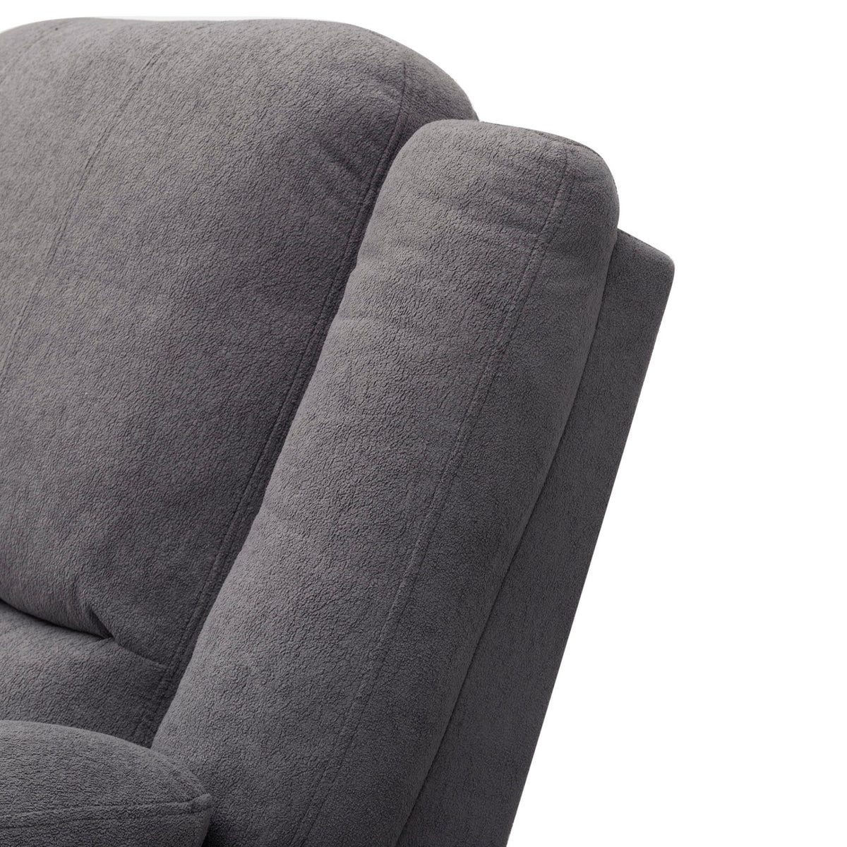 Modern 3 Seat Manual Reclining Sofa With Deep Recline