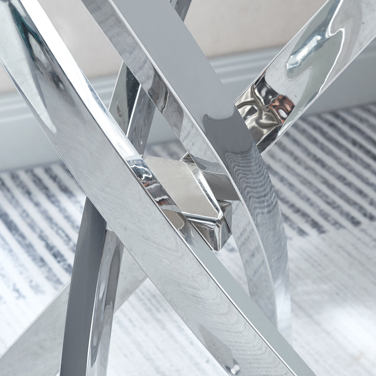 Round Table With Angular Slanted Legs