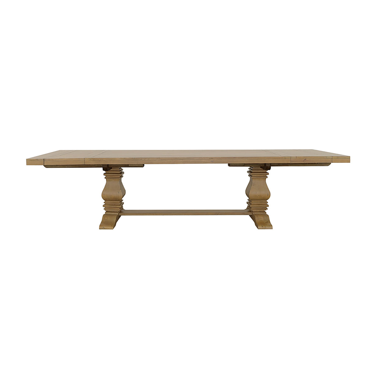 Allende - Extension Dining Table With Double Pedestal Base - Honey