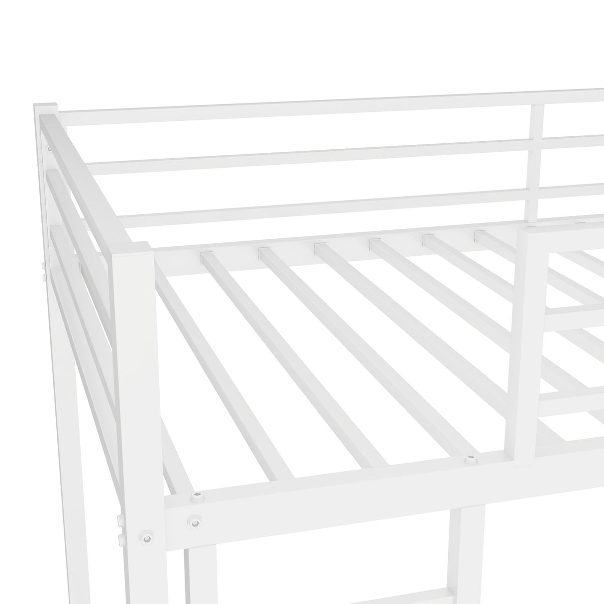 Bunk Bed With Noise Reduction And Safety Guardrail