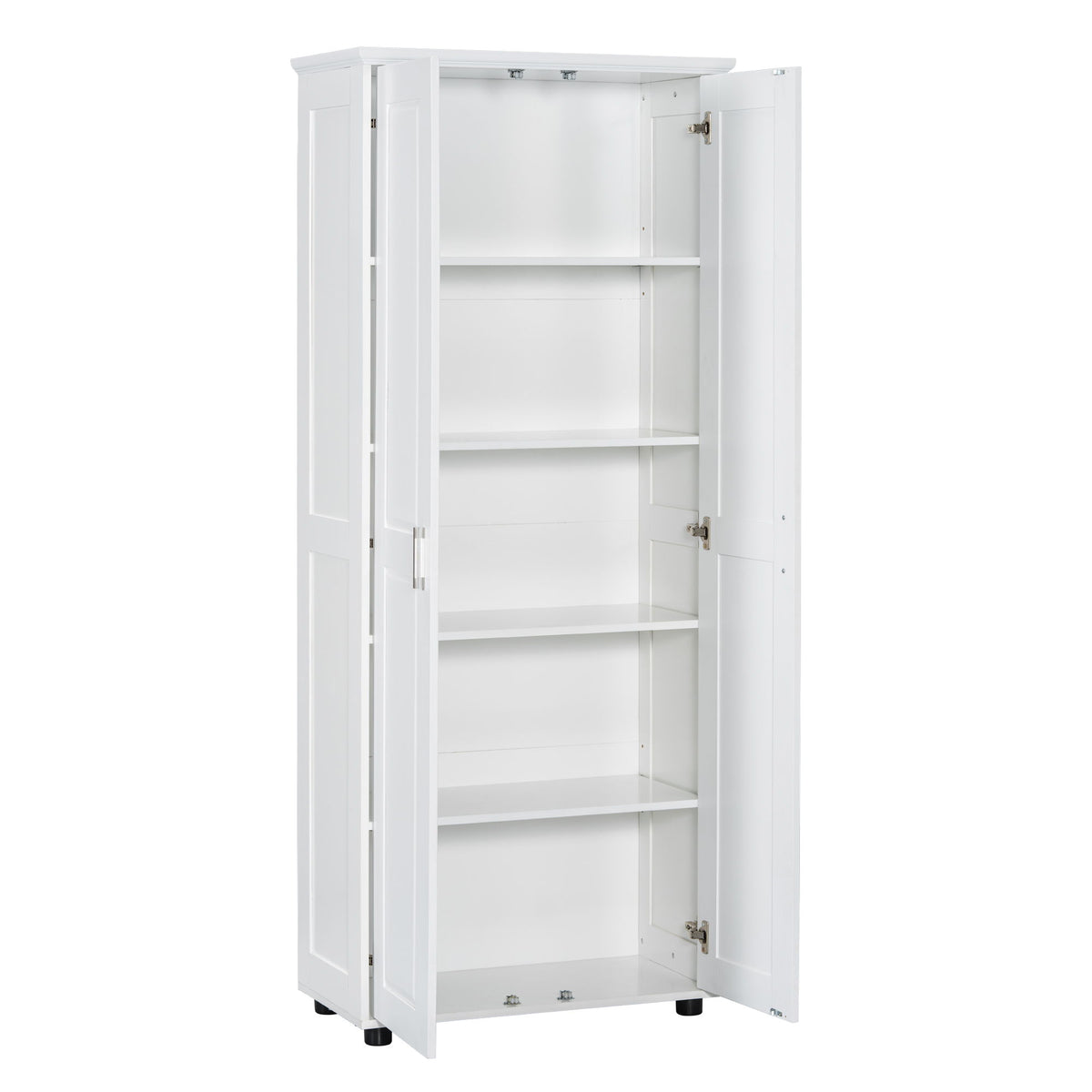 Storage Cabinet With Adjustable Shelves, 2 Doors, Rectangle Design For Bathroom