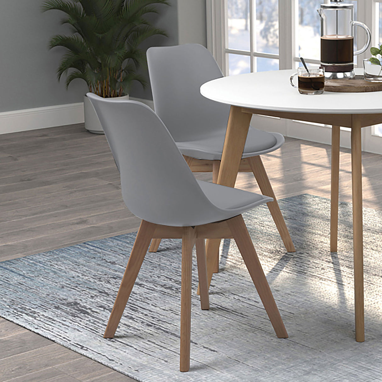 Elegant Padded Side Chair (Set Of 2)
