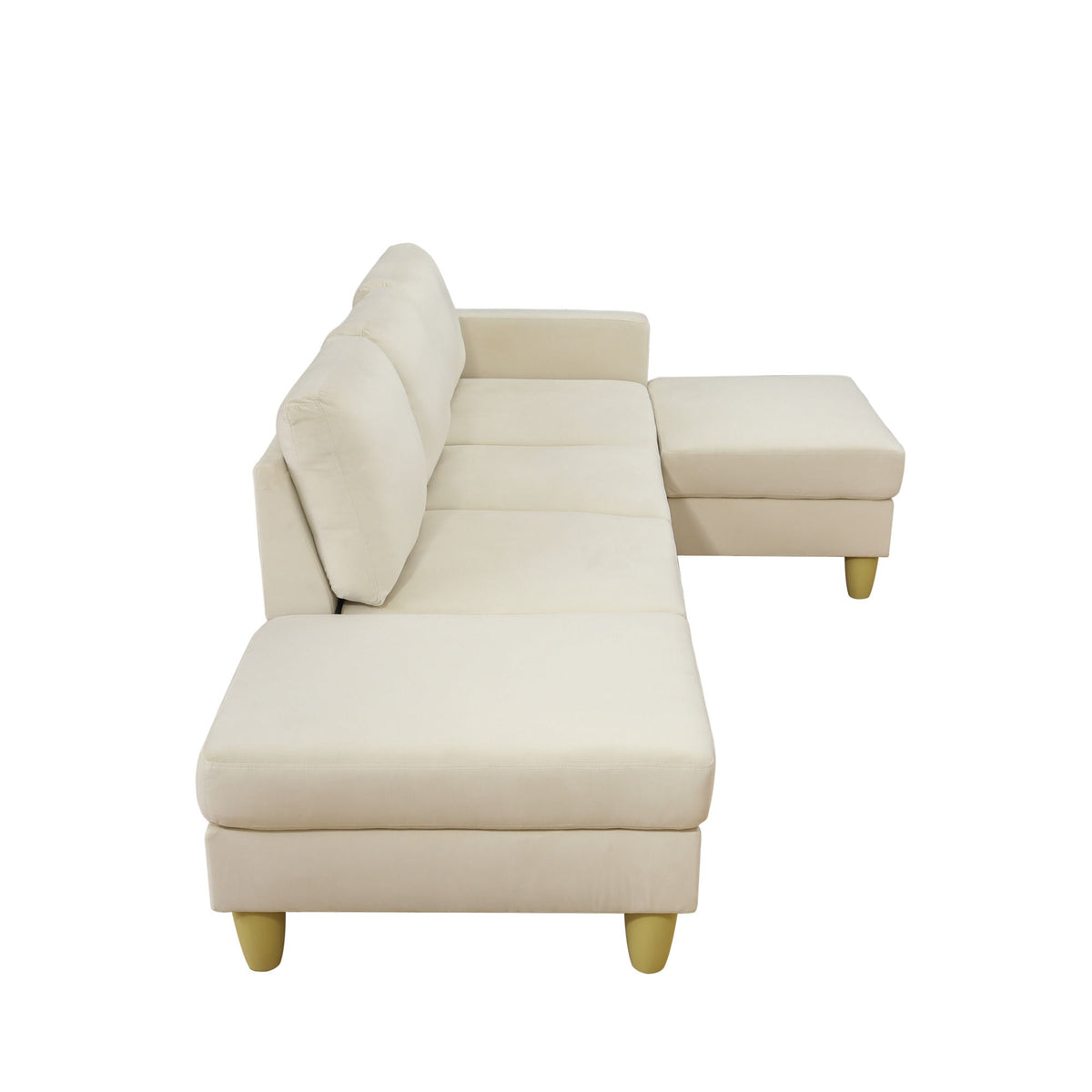 L - Shaped Sectional Sofa With Chaise & Ottoman