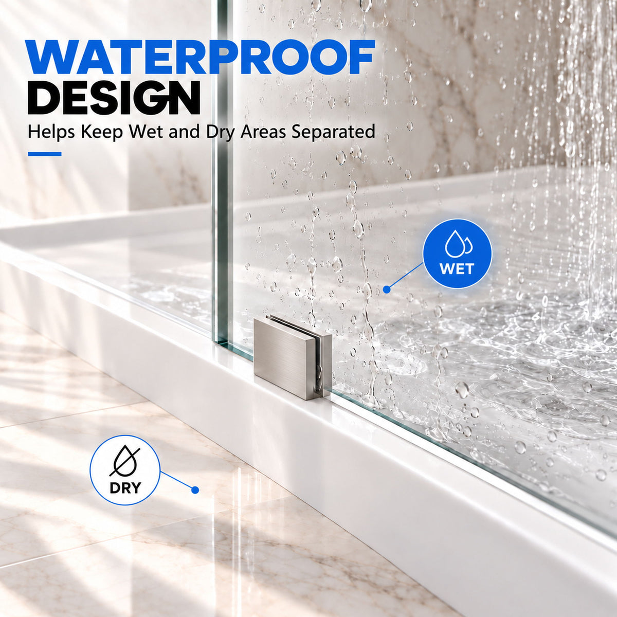 Frameless Walk-In Shower Glass Panel