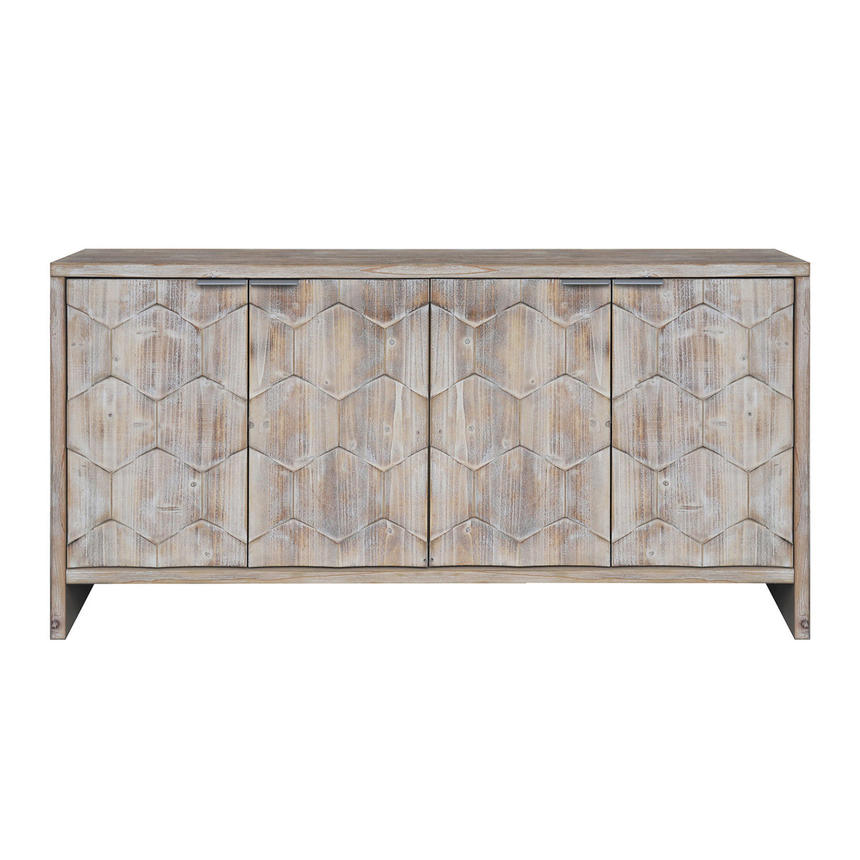Accent Cabinet Farmhouse Style 4 Door Wooden Cabinet Sideboard Buffet Server Cabinet Storage Cabinet, For Living Room, Entryway, Hallway, Office, Kitchen And Dining Room - Natural Wood Wash