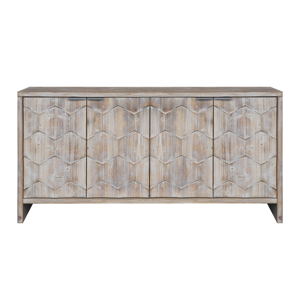 Accent Cabinet Farmhouse Style 4 Door Wooden Cabinet Sideboard Buffet Server Cabinet Storage Cabinet, For Living Room, Entryway, Hallway, Office, Kitchen And Dining Room