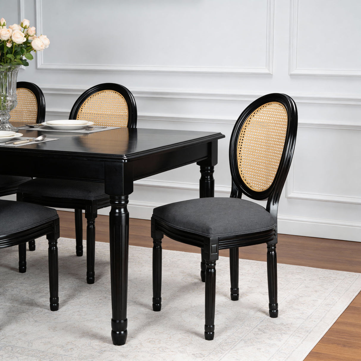 French Country Dining Chairs With Round Back (Set of 2)