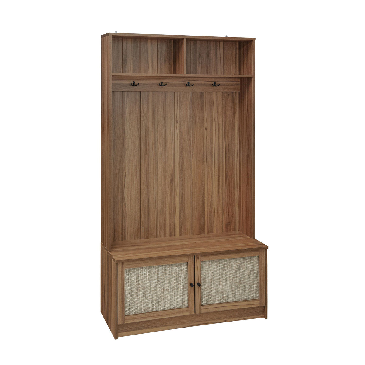 Modern Storage Closet For Bedroom, Entryway, Or Living Room - Walnut