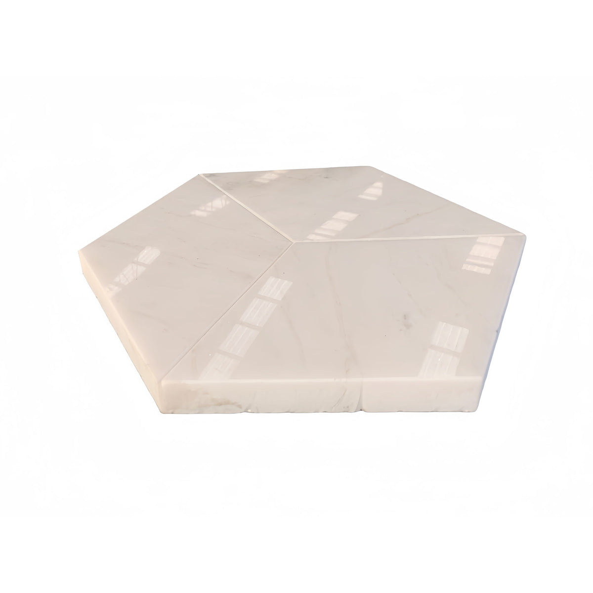 Hexagon Natural Marble Polished Tile For Wall And Floor (Set of 12)