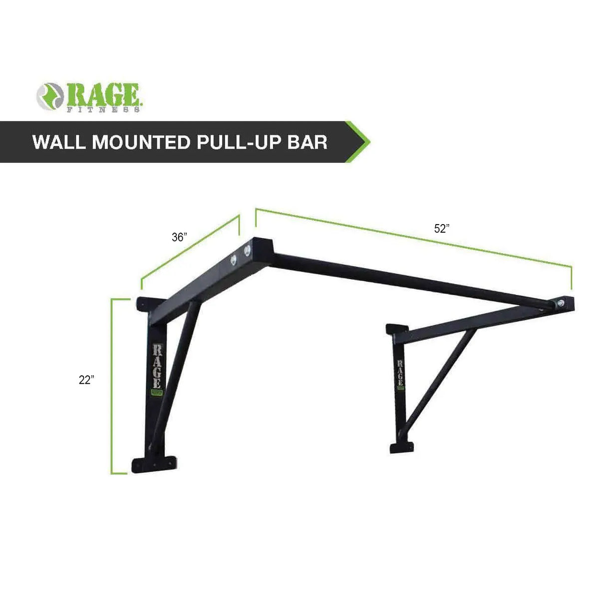 Rage Fitness R2 Wall-Mounted Pull-Up Bar alternate