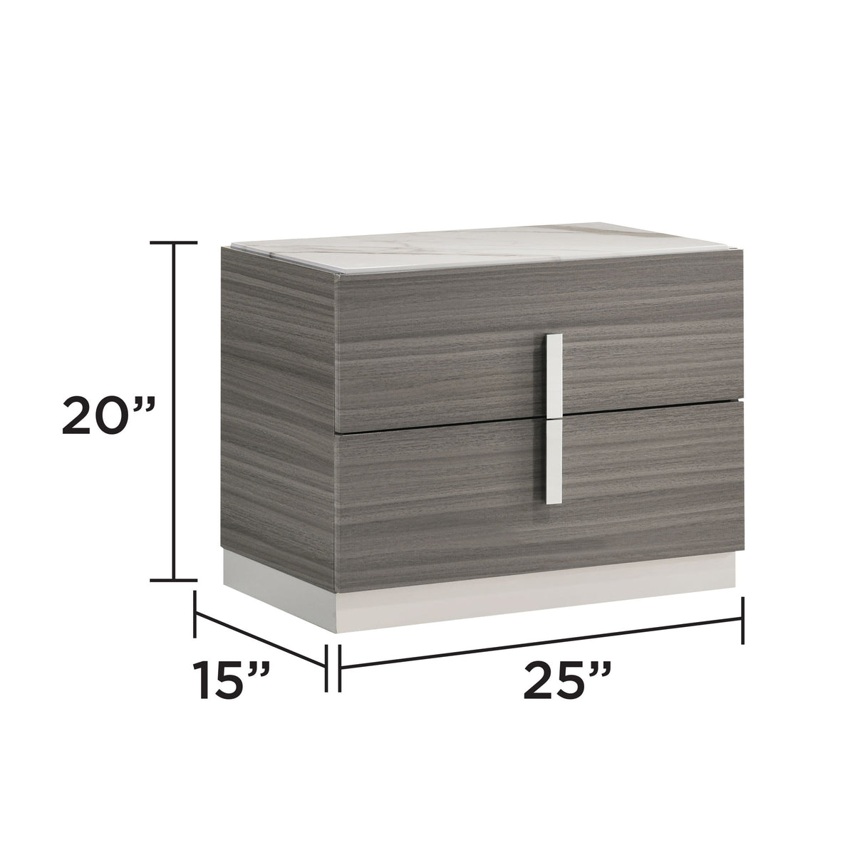 Altima - 4 Piece King Bedroom Set With LED Headboard - Gray