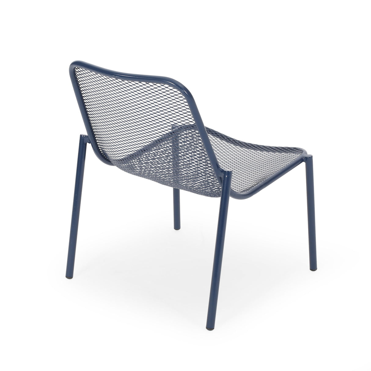 Kincaid - Stackable Iron Chairs Set - Matte Navy Blue