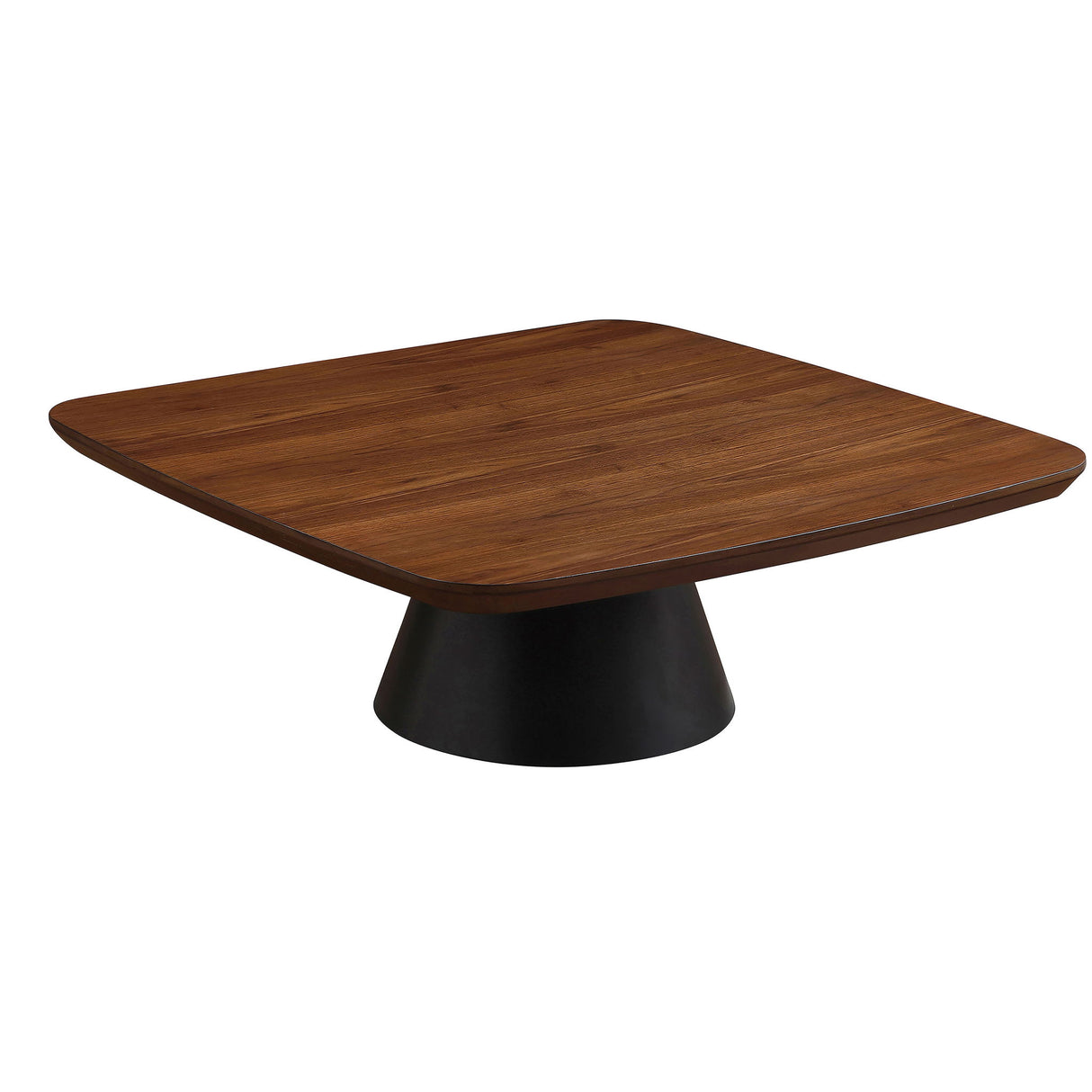 Duncan - 2 Piece Coffee Table Set With Sculpted Bases - Walnut