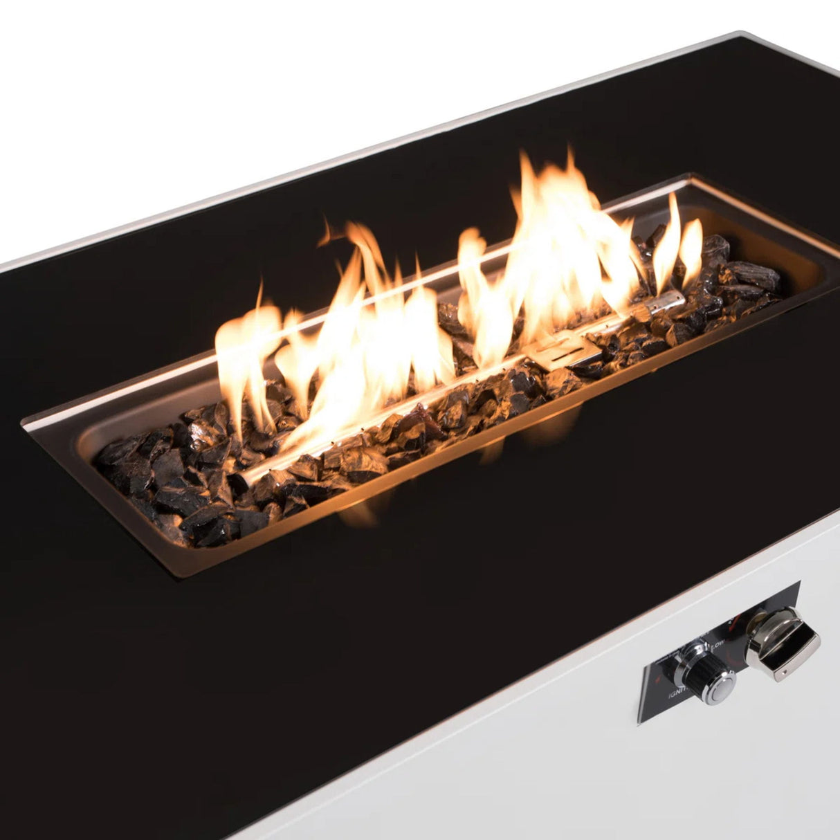 Fire Pit Table Outdoor Patio Heater 50000 BTU Stainless Steel 42x25in