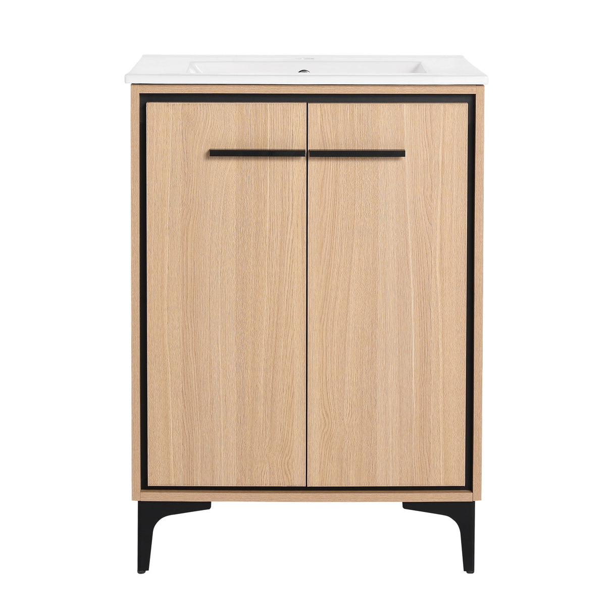 Modern Bathroom Vanity Base With Basin And Storage Cabinet