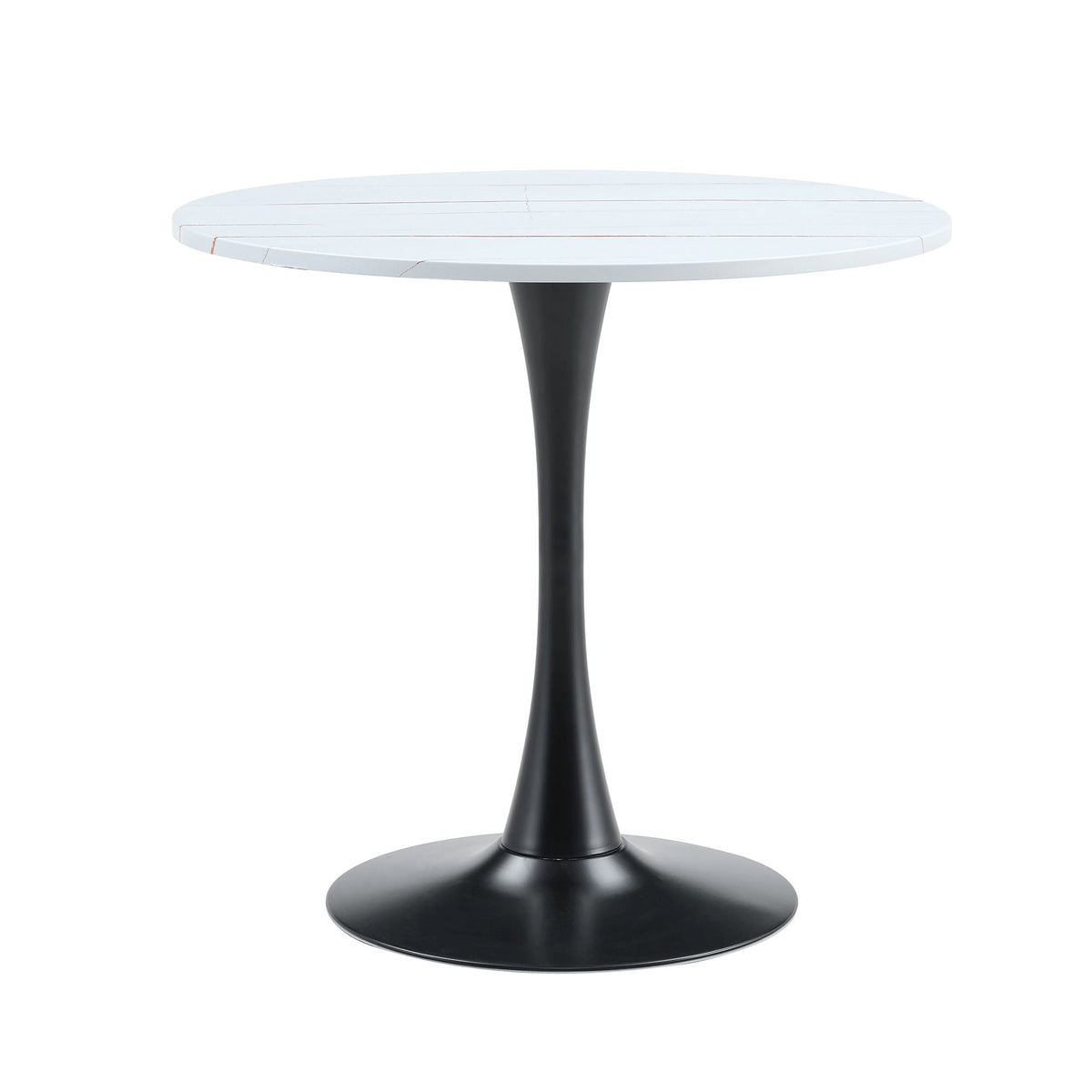 Round Dining Table For Kitchen - Black White
