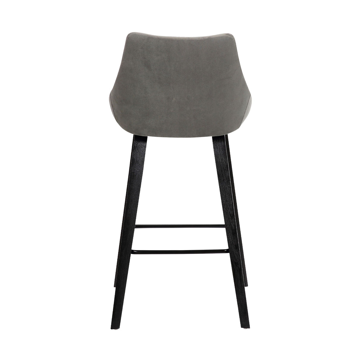 Dani - 26" Velvet Barstool - Black / Gray