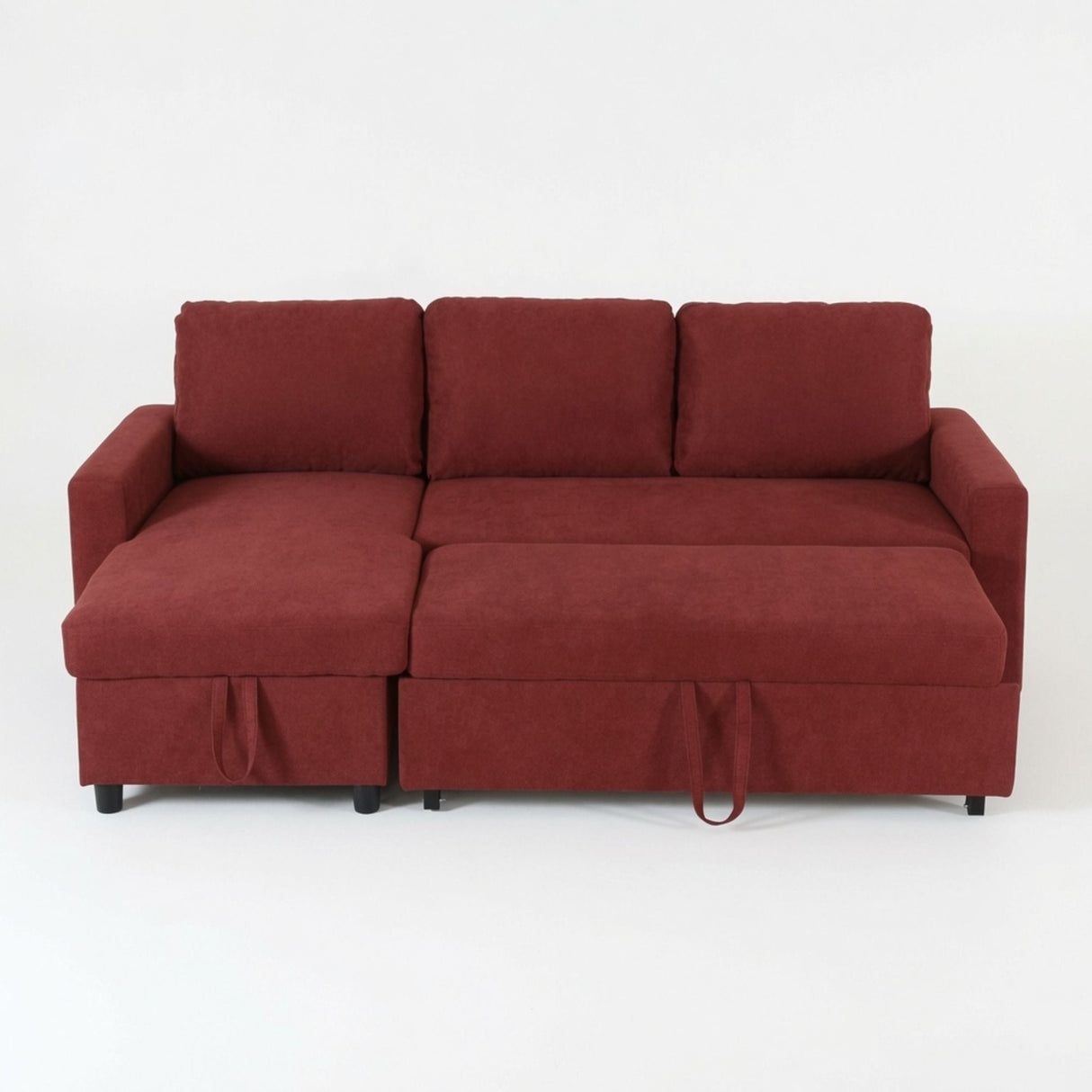 L - Shaped Convertible Sofa Bed With Storage Chaise