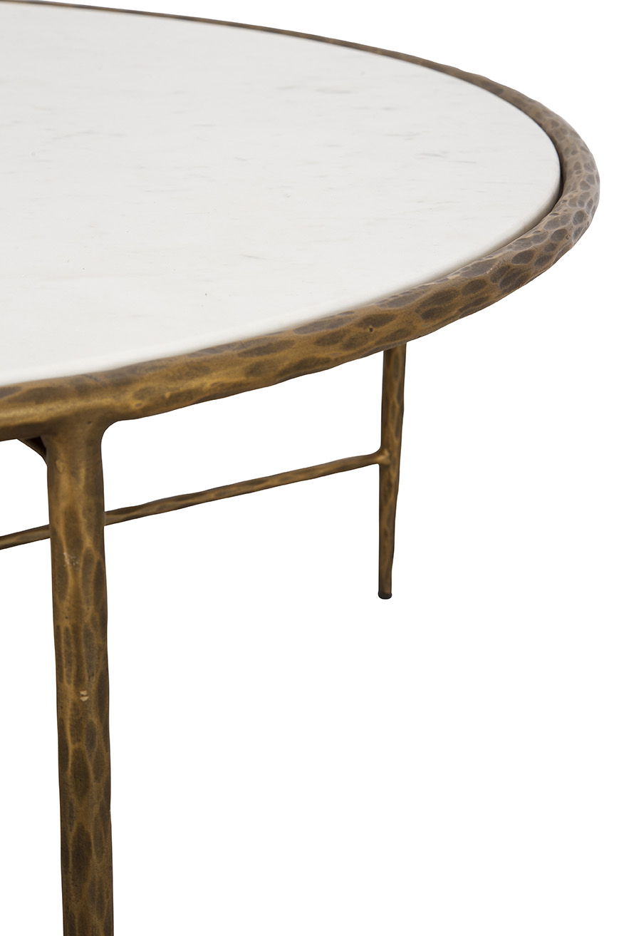 Evelyn - Coffee Table - White / Gold