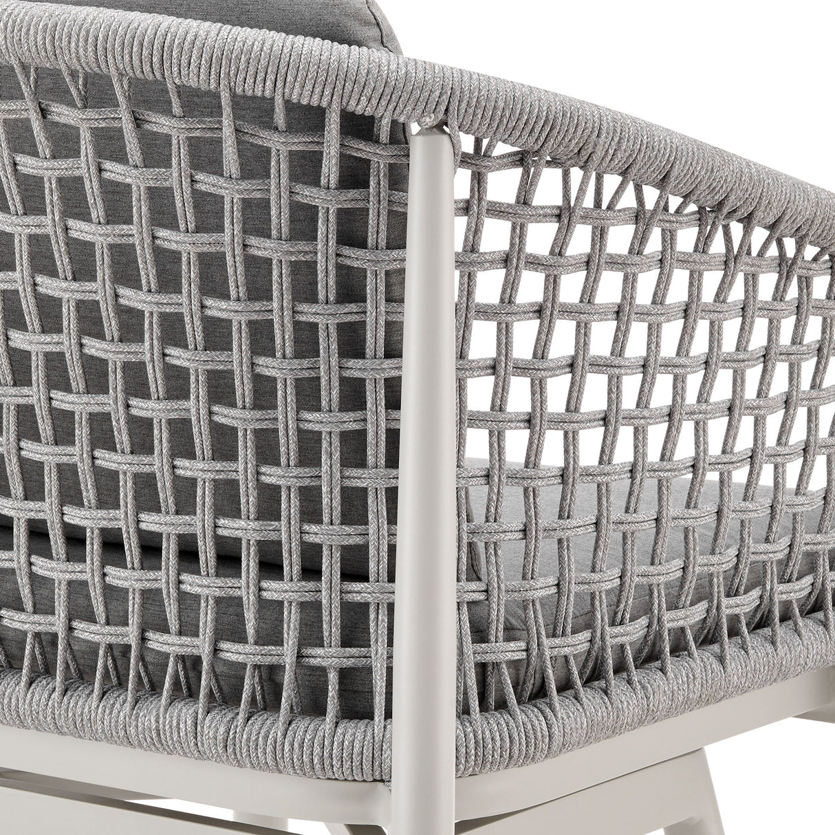 Rhodes - Outdoor Patio Swivel Counter Stool - Light Gray