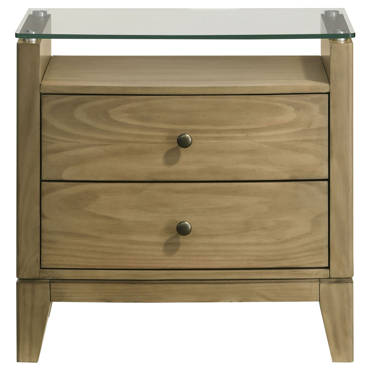Menlo - 2 Drawer Nightstand - Pine Wood