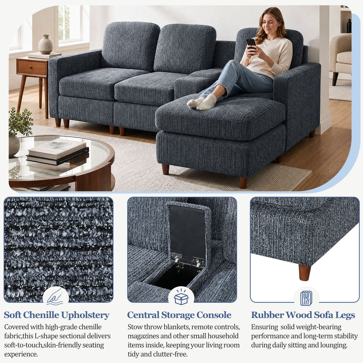 L - Sectional Sofa With Reversible Chaise