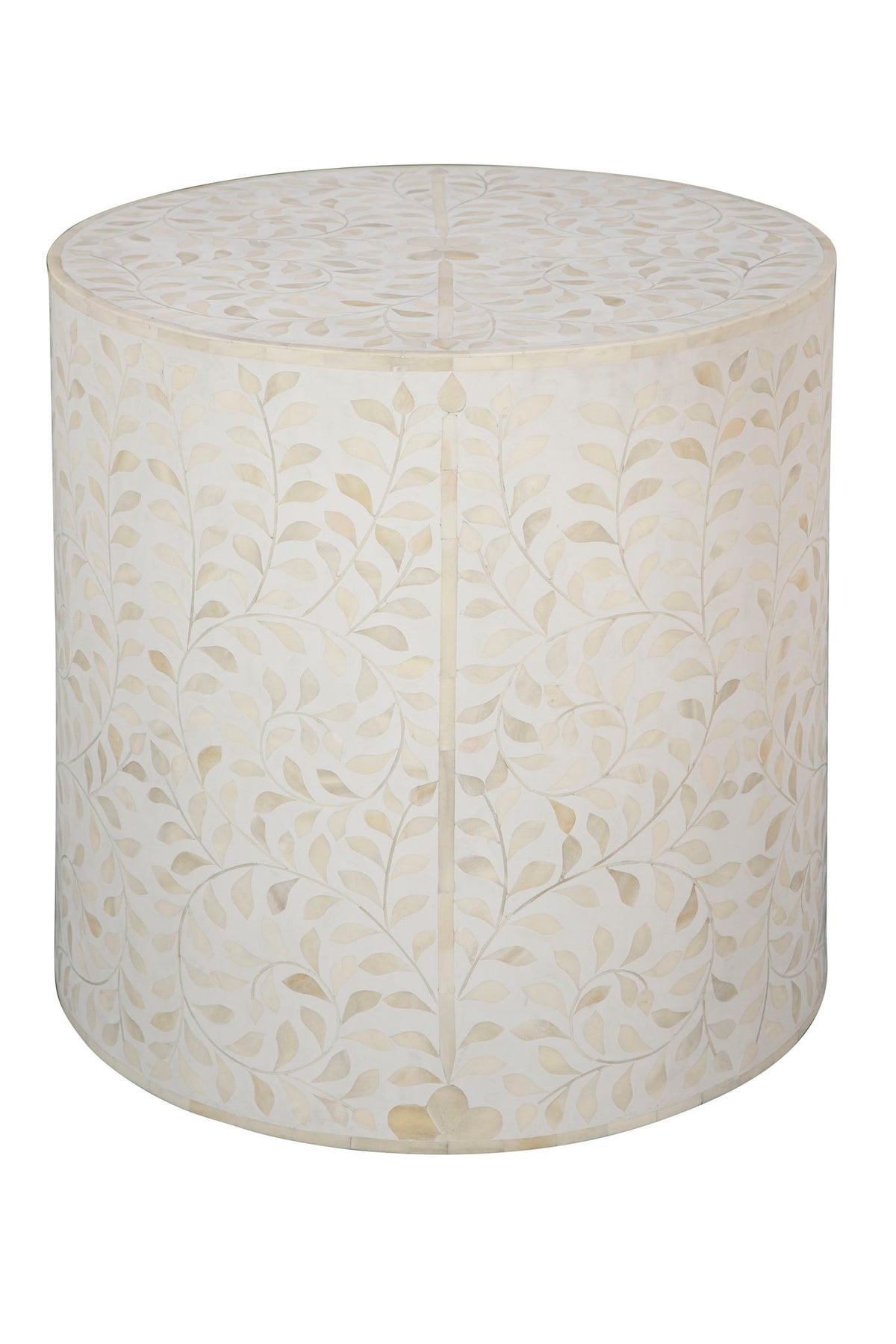Shell End Table - White