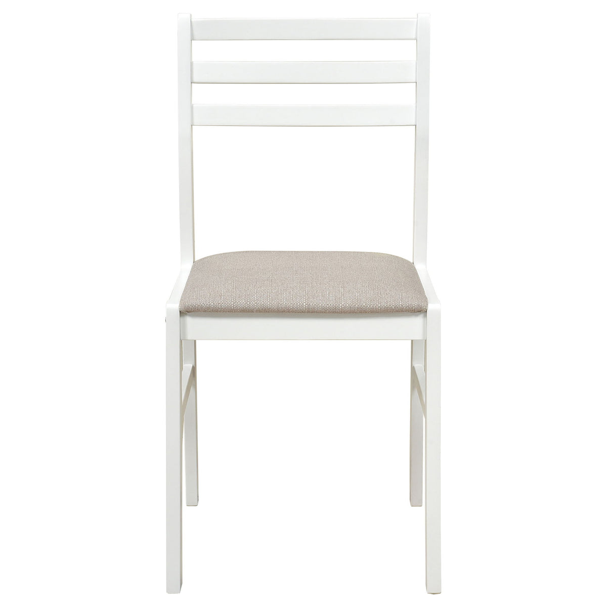 Cliff - 3 Piece Round Drop Leaf Dining Table Set With Ladderback Chairs - White
