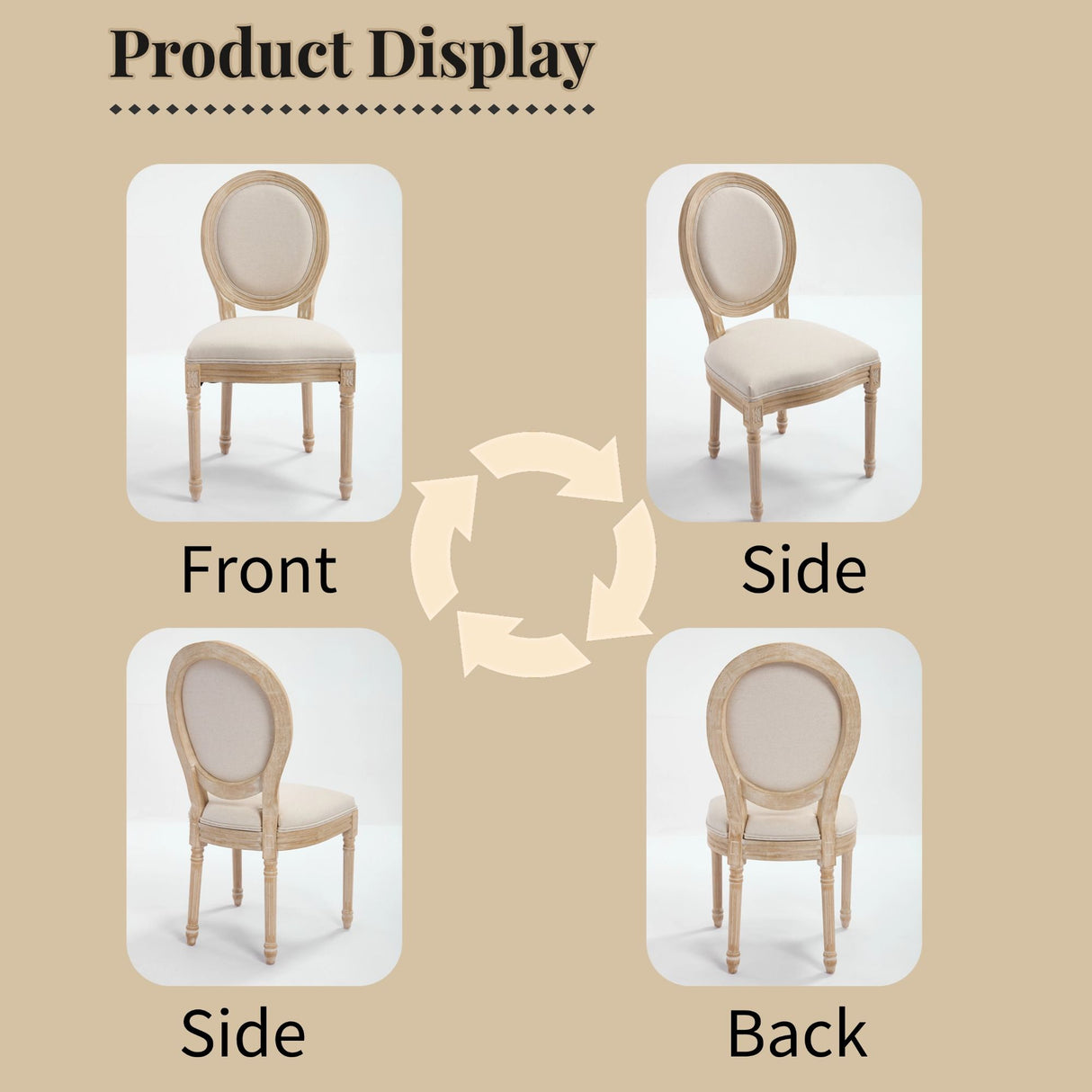 Upholstered With Round Back Dining Chairs (Set of 2)