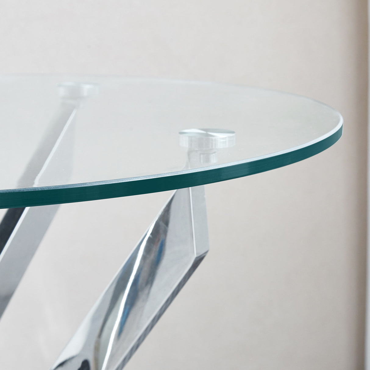 Round Table With Angular Slanted Legs
