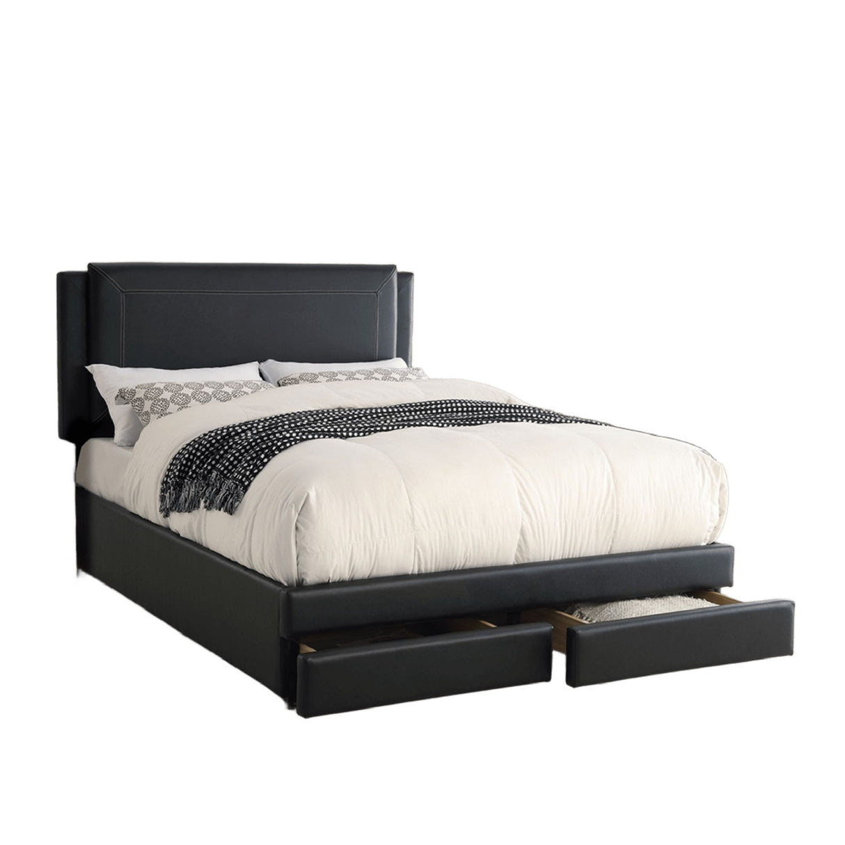 Modern Bed With Storage Drawers