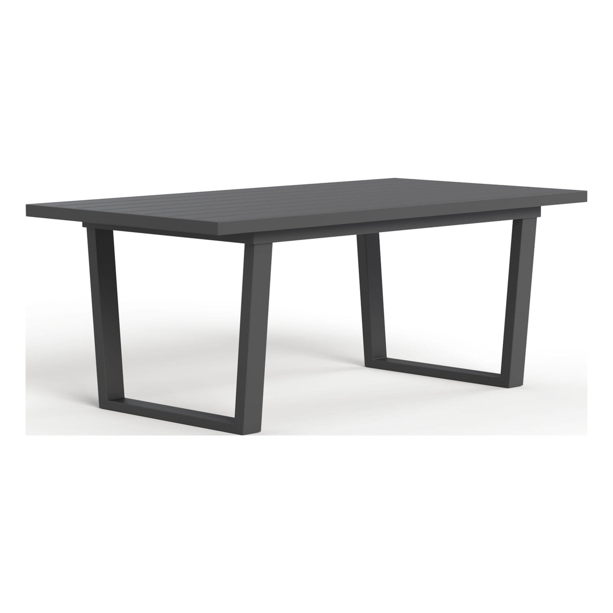 Monarch slatted aluminum outdoor dining table