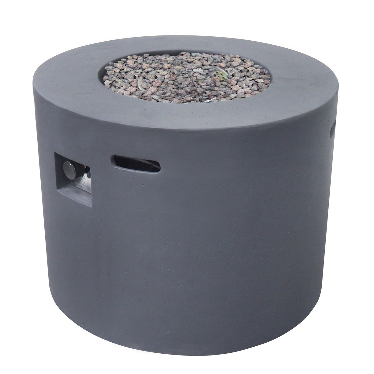 Round Propane Fire Pit Table Modern Outdoor Patio Heater 40000 BTU