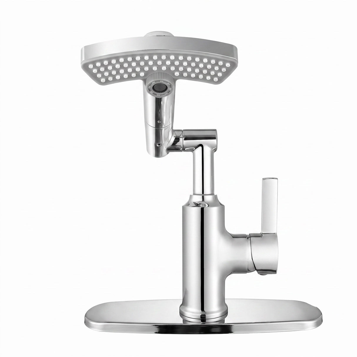 LED Temperature Display Bathroom Faucet With 3 Water Modes & 360° Rotating Spout - Chrome