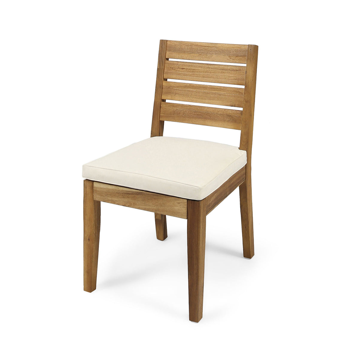 Outdoor Armless Dining Chair With Cushions