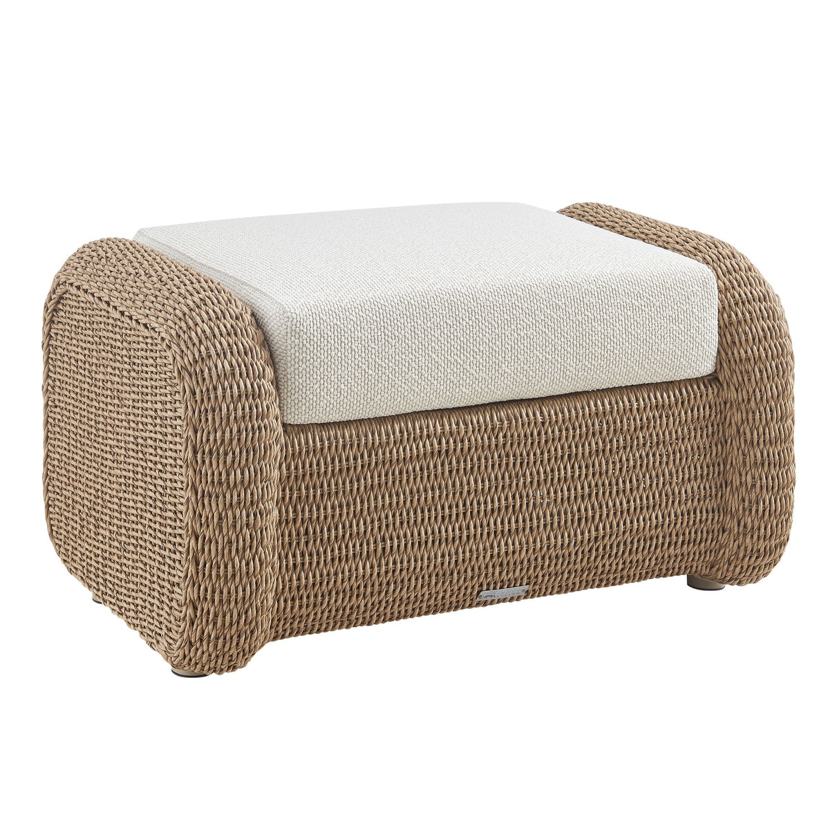 Pavilion - 2-Piece Powder Coated Metal Outdoor Conversation Set With Cushions - Boucle White / Natural