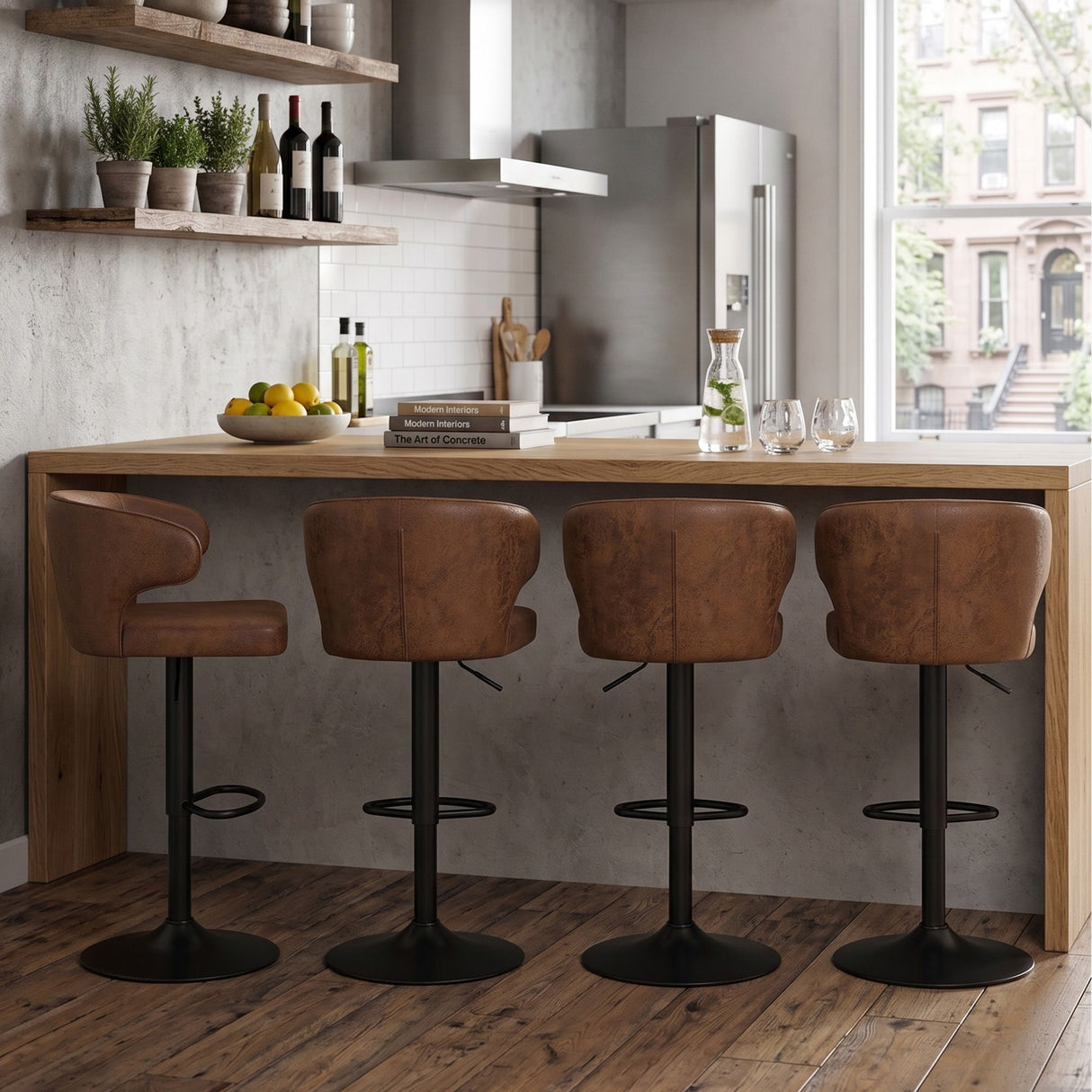 Adjustable Swivel Bar Chair