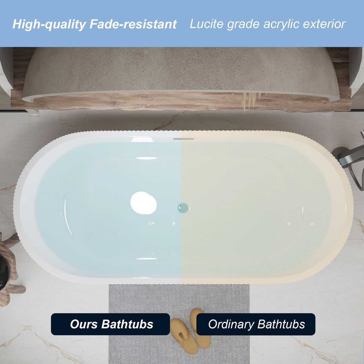 Linear Freestanding Soaker Tub