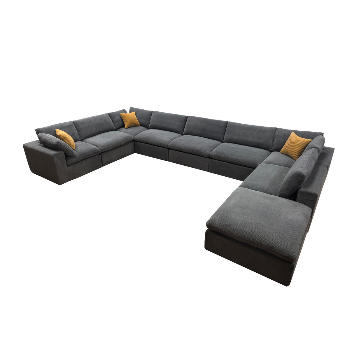 Custom Configuration Modular Sectional & Toss Pillows