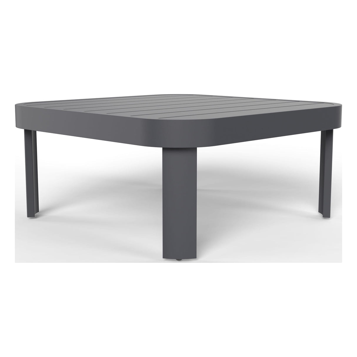 Aspen slatted aluminum coffee table
