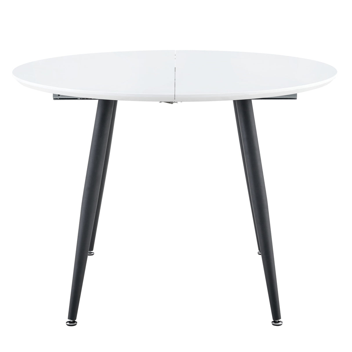 Pull Out Dining Table, Round Design - White