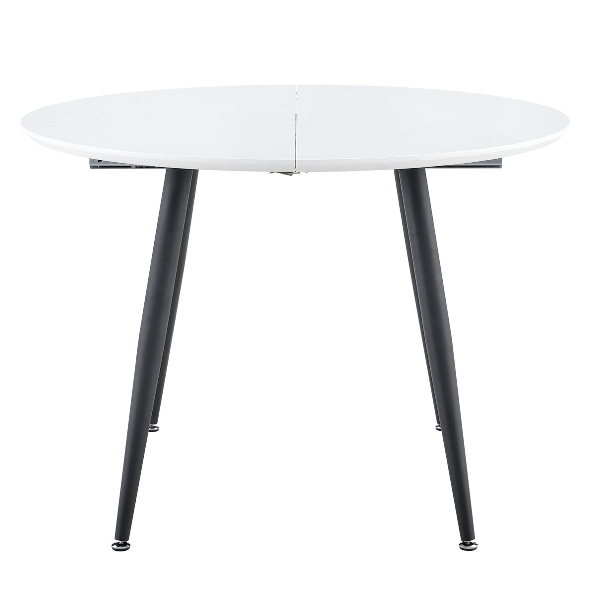 Pull Out Dining Table, Round Design - White