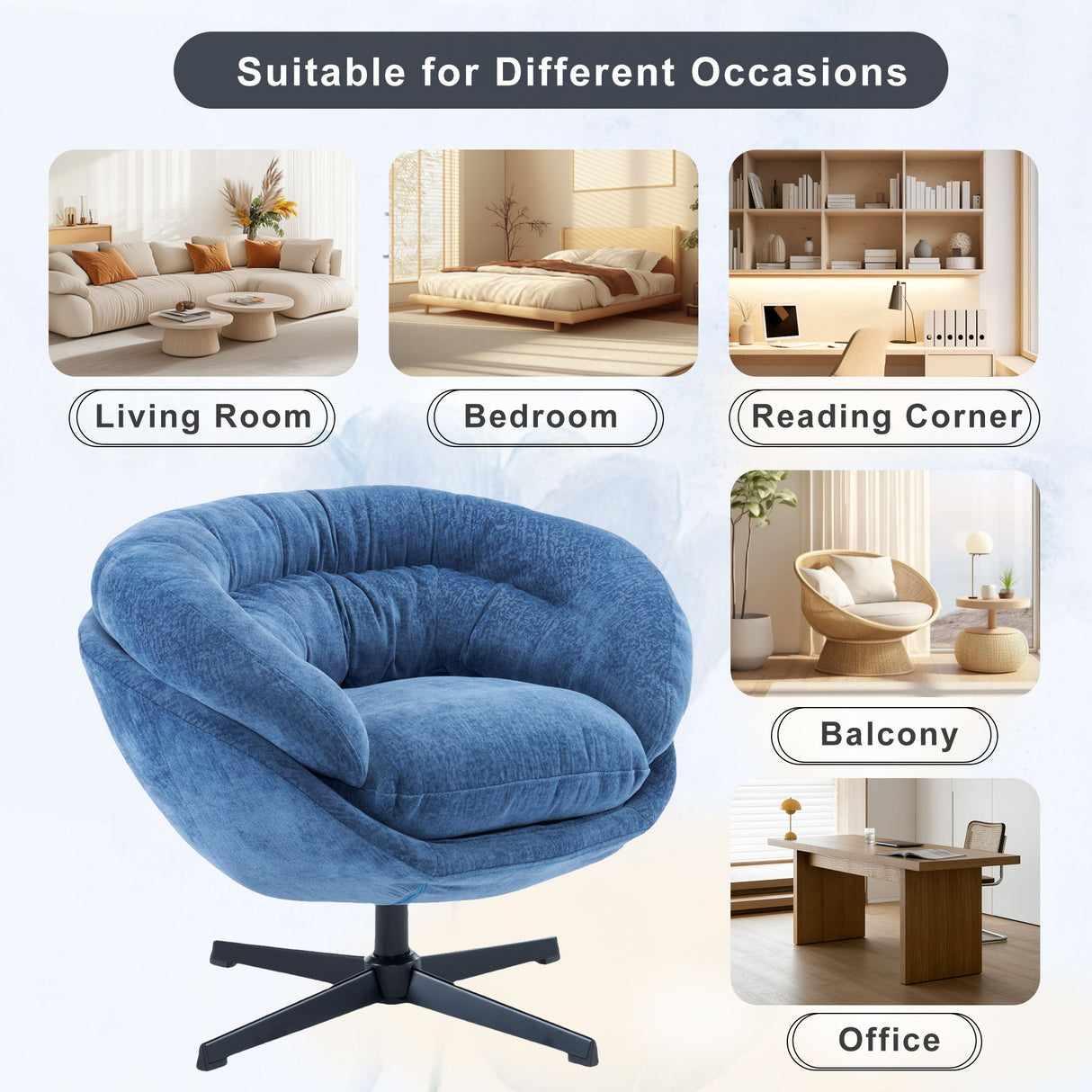 Modern Office Chair With 360 Degree Swivel