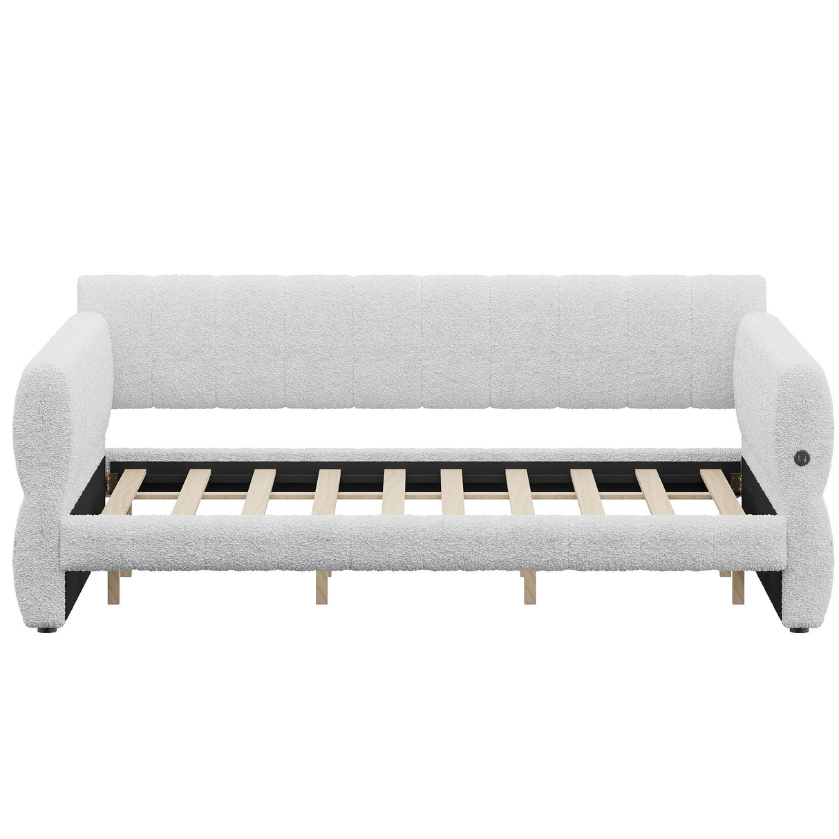 Upholstered Platform Bed With USB Charging