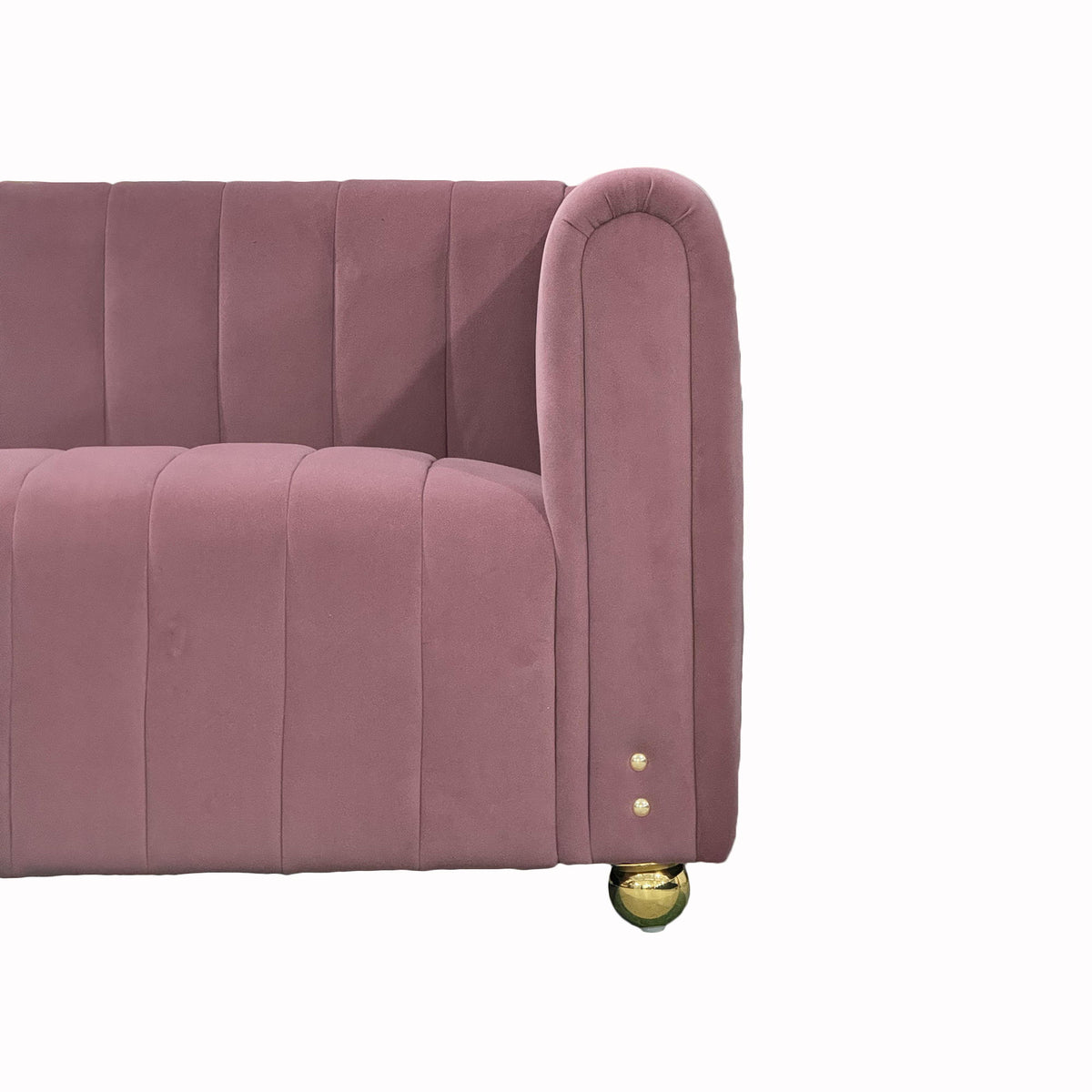 Sofa With Vertical Stripes With Accents