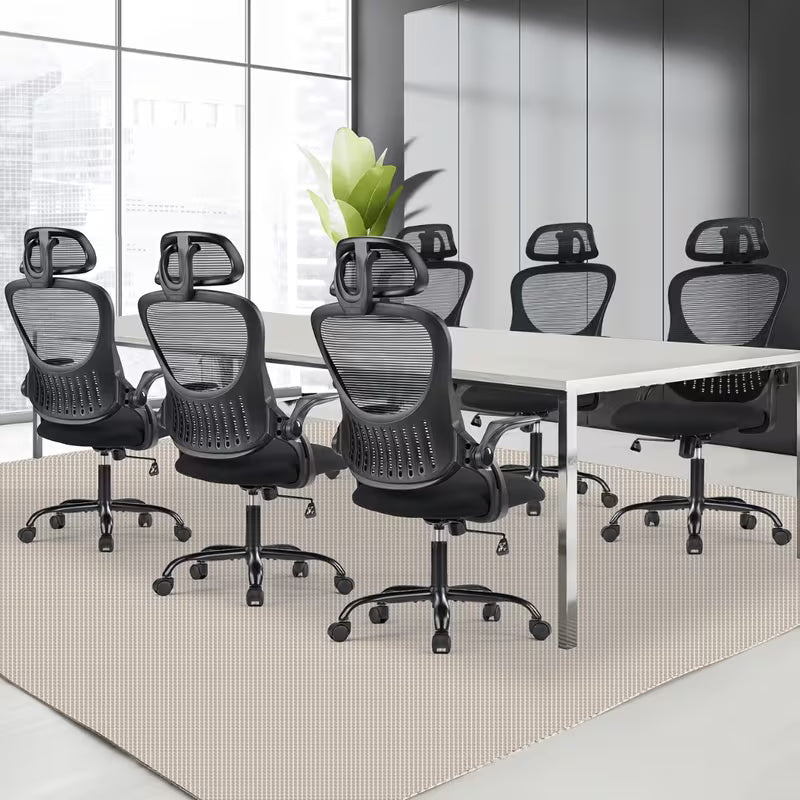 SMUG Office Chair Ergonomic Office Chair High Back Mesh Computer Chair with Adjustable Headrest