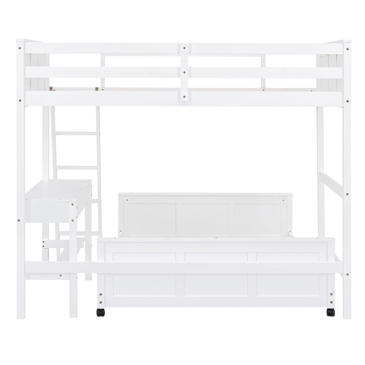 Full Over Full Bunk Bed With Desk