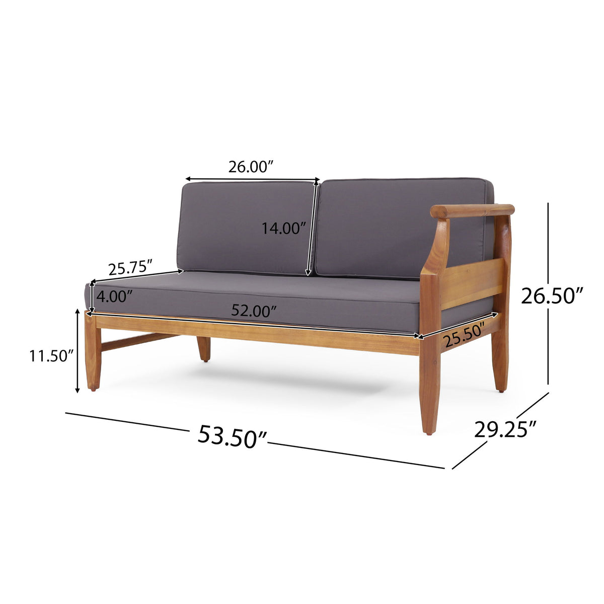 Aston - 4 Piece Sofa Set - Dark Gray