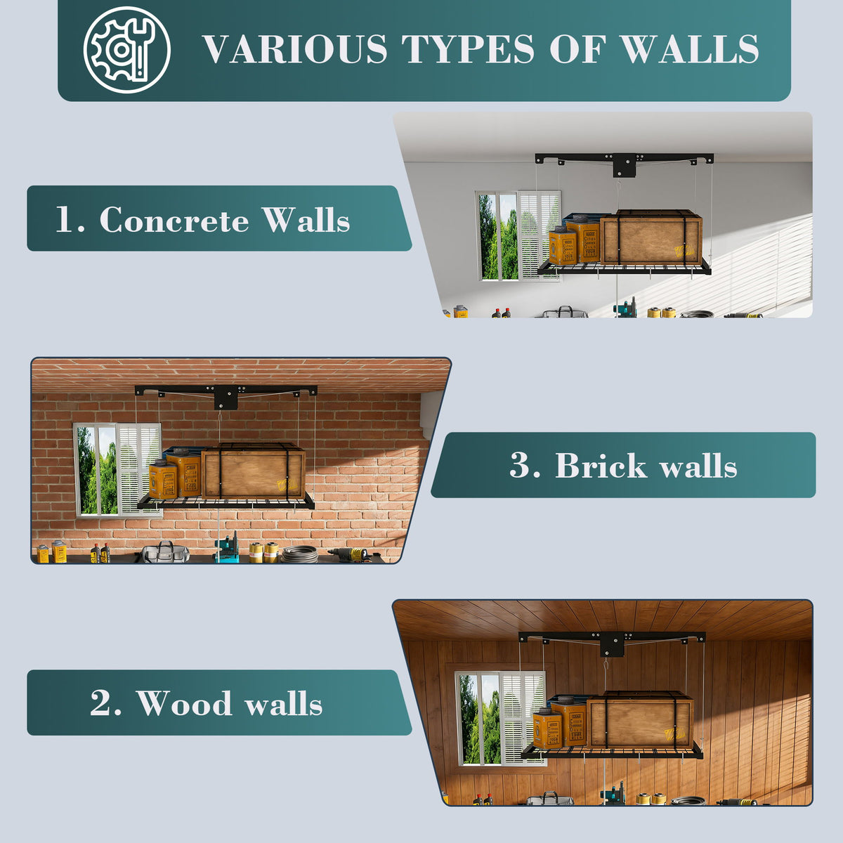 Overhead Garage Storage Rack