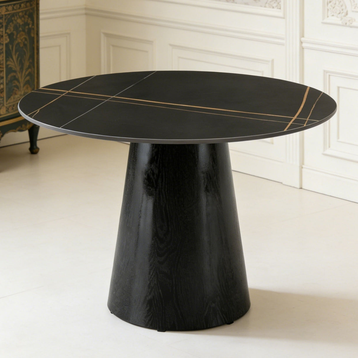 Round Dining Table - Black